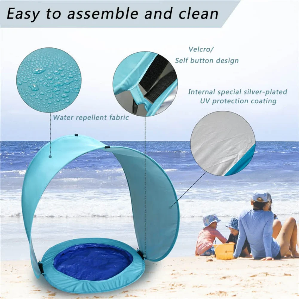 Kid Outdoor Camping Sunshade Baby Beach Tent Children Waterproof Pop Up Sun Awning Tent UV-protecting Sunshelter
Kid Outdoor Camping Sunshade Baby Beach Tent Children Waterproof Pop Up Sun Awning Tent UV-protecting Sunshelter
