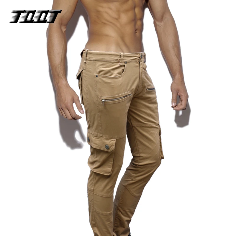 Брюки карго TQQT мужские с карманами мешковатые штаны в стиле милитари