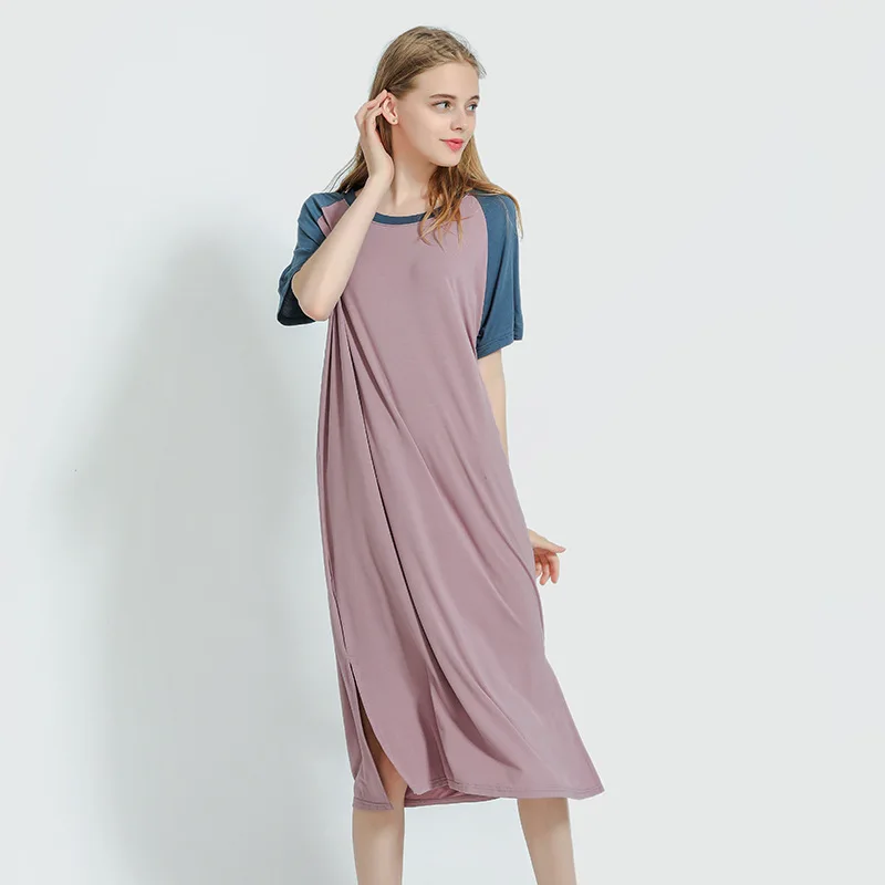 Fdfklak New Korean Modal Long Nightgowns For Women Sleepwear Short Sleeve Nightdress Summer Thin Girls Nightwear Home Wear
Fdfklak New Korean Modal Long Nightgowns For Women Sleepwear Short Sleeve Nightdress Summer Thin Girls Nightwear Home Wear
