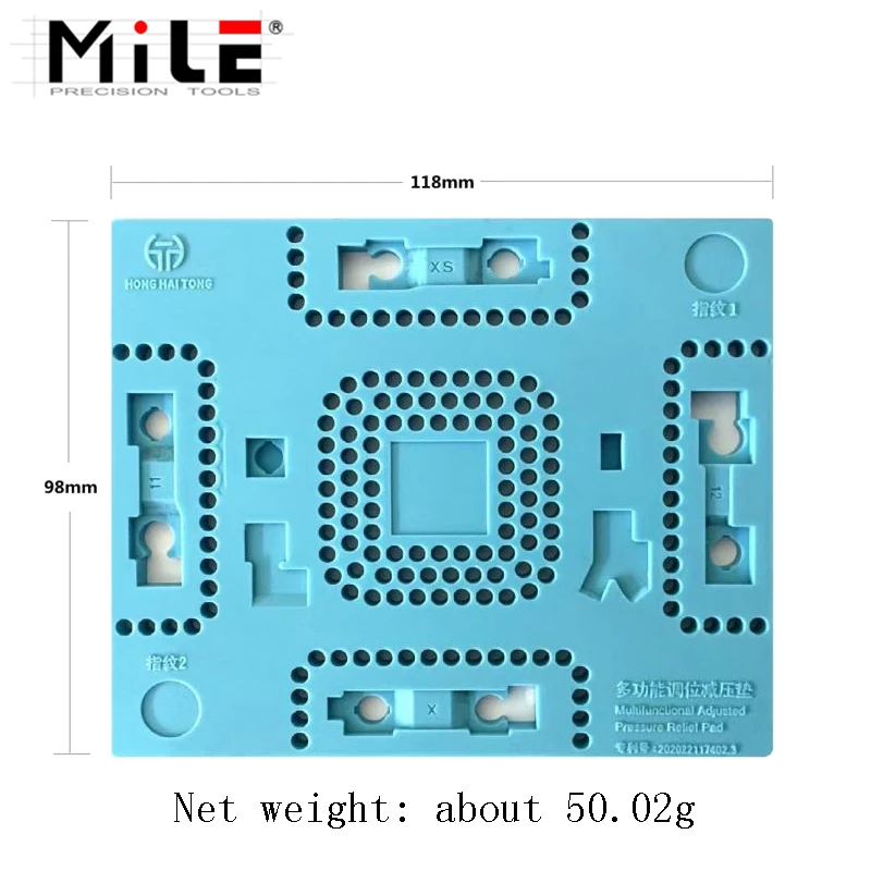MILE Positioning Pressure-Reducing Protective Pad With Multi-Component Slots For iPhone CPU BGA Fingerprint Face Chips Repairing |