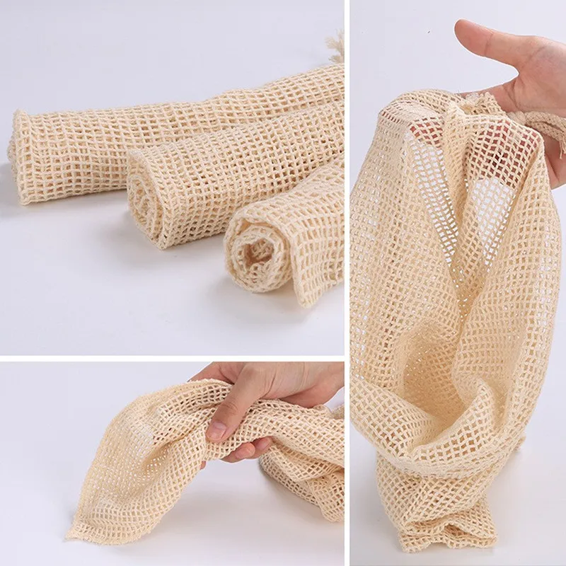 Home Kitchen Storage Mesh Bags Machine WashableVegetable Bags Popular Cotton Fruit And Vegetable With Drawstring Reusable 1PC
Home Kitchen Storage Mesh Bags Machine WashableVegetable Bags Popular Cotton Fruit And Vegetable With Drawstring Reusable 1PC