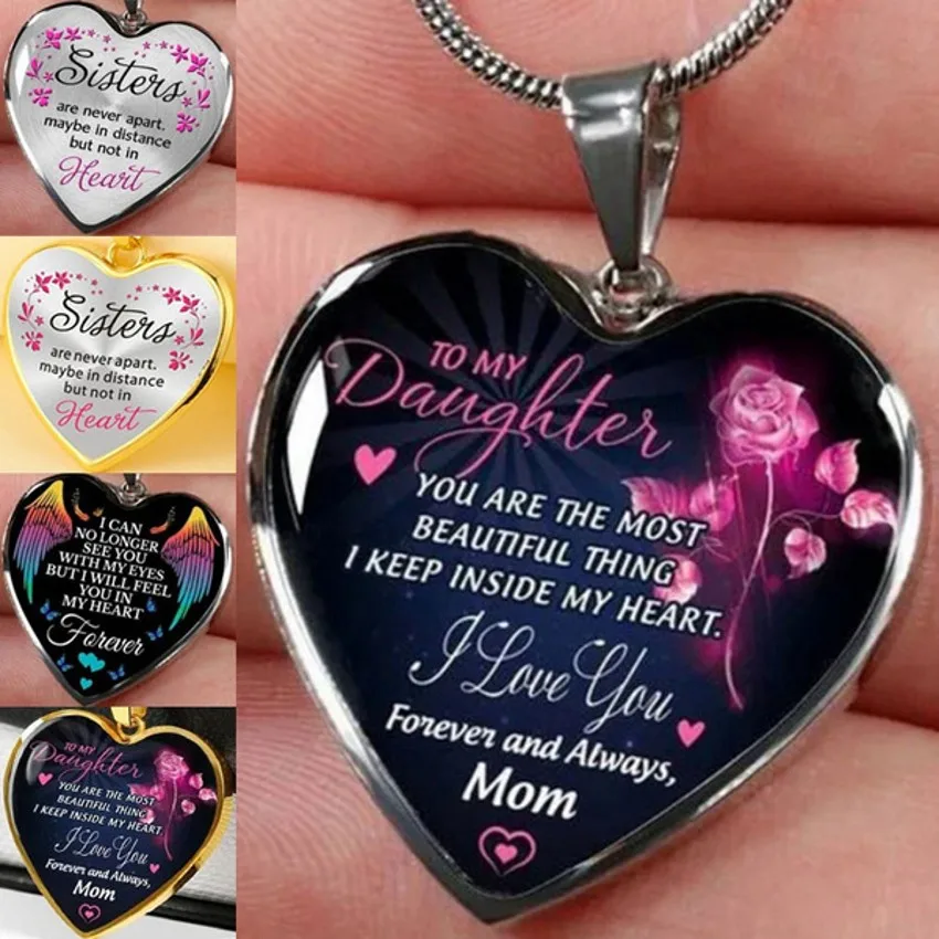 Heart Pendant Greetings Letter Necklaces For Women Gifts for Family Lovers Mother Daughter Alloy Necklaces Fashion Jewelry
Heart Pendant Greetings Letter Necklaces For Women Gifts for Family Lovers Mother Daughter Alloy Necklaces Fashion Jewelry