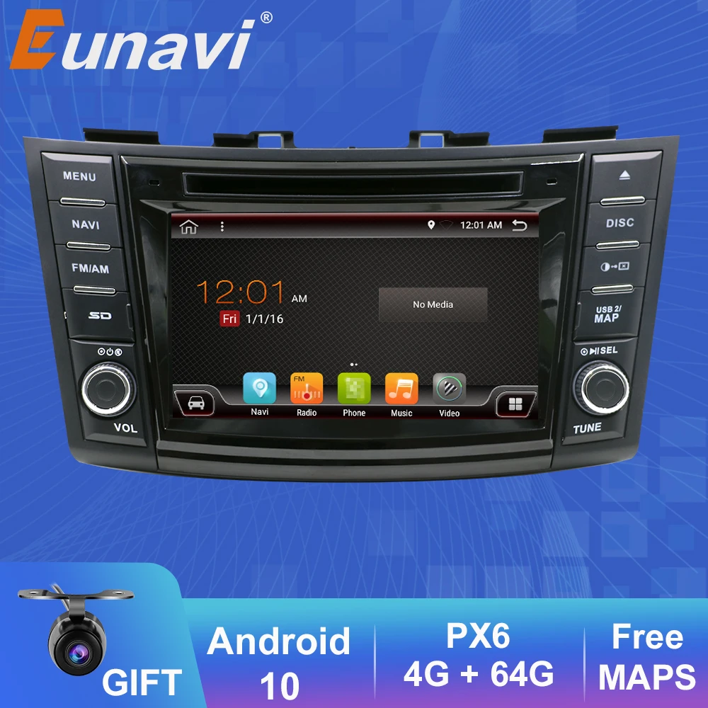 

Автомагнитола Eunavi, 2 Din, Android 10, dvd, мультимедиа, для Suzuki Swift 2011-2015, стерео, головное устройство, GPS-навигация, Авторадио, Wi-Fi