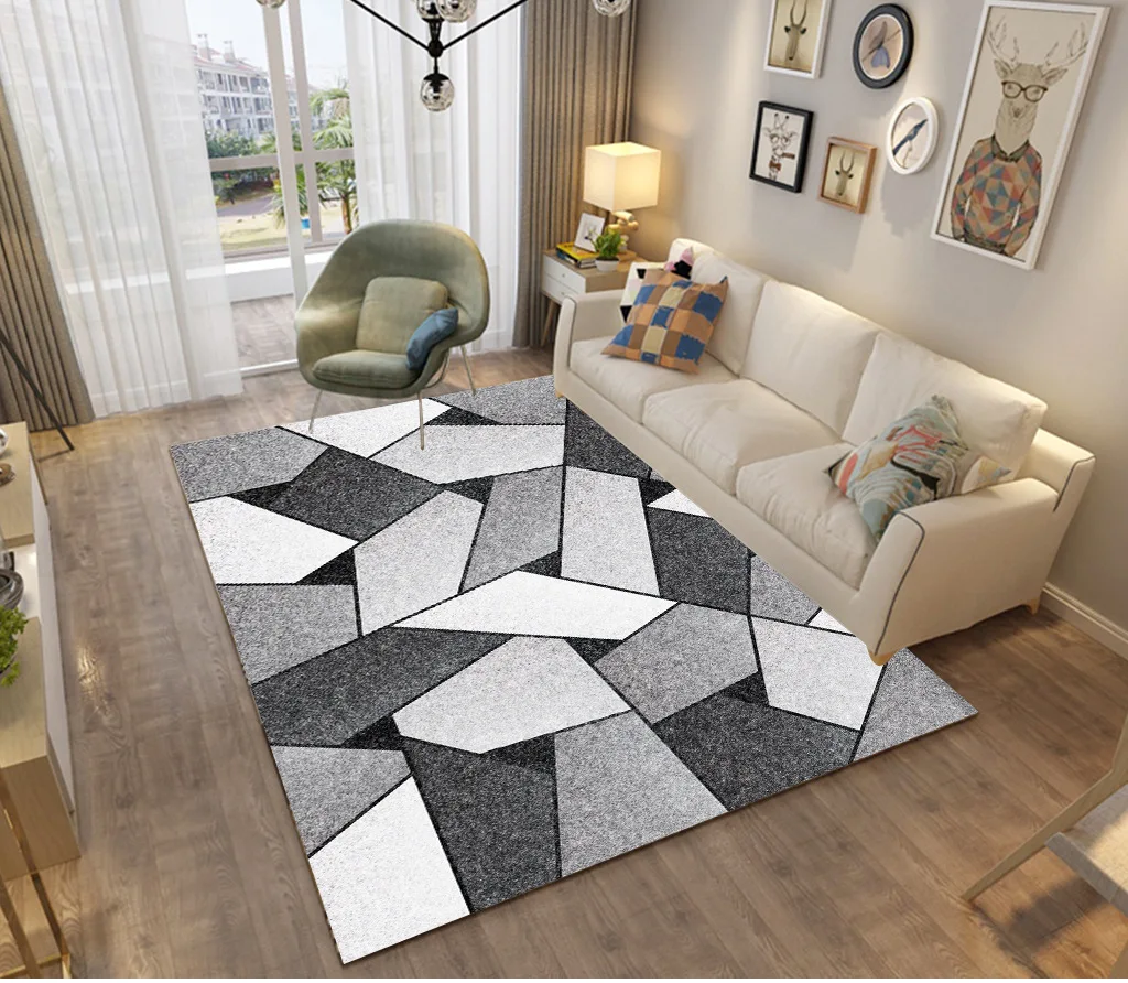 European And American Light Luxury Geometric Style Floor Mats Household Carpets Living Room Floor Mats Rectangular Custom Full C
European And American Light Luxury Geometric Style Floor Mats Household Carpets Living Room Floor Mats Rectangular Custom Full C