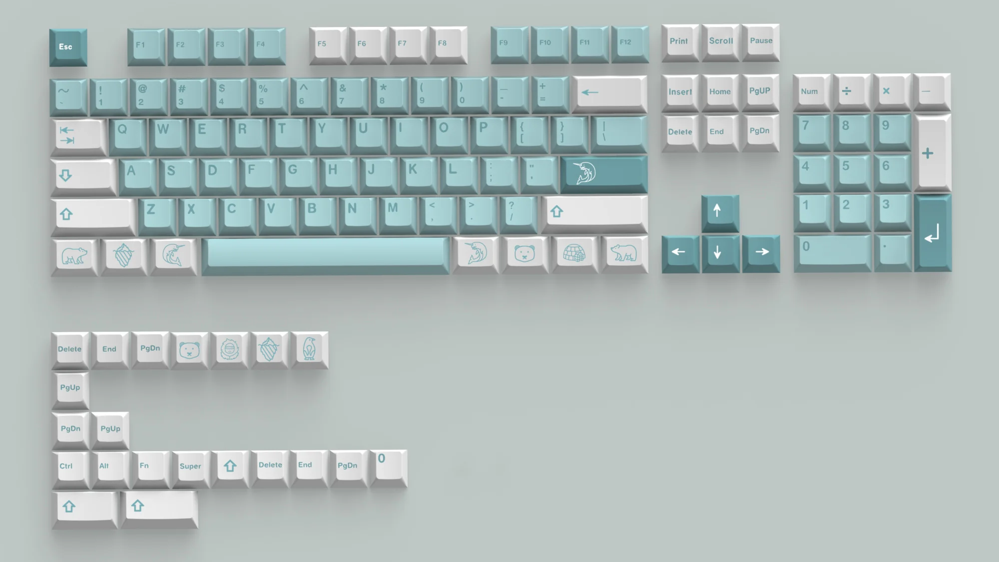 

1 комплект колпачков для ключей Iceberg Darling, колпачки для клавиш с сублимационной печатью для MX Switch, механическая клавиатура, вишневый профиль