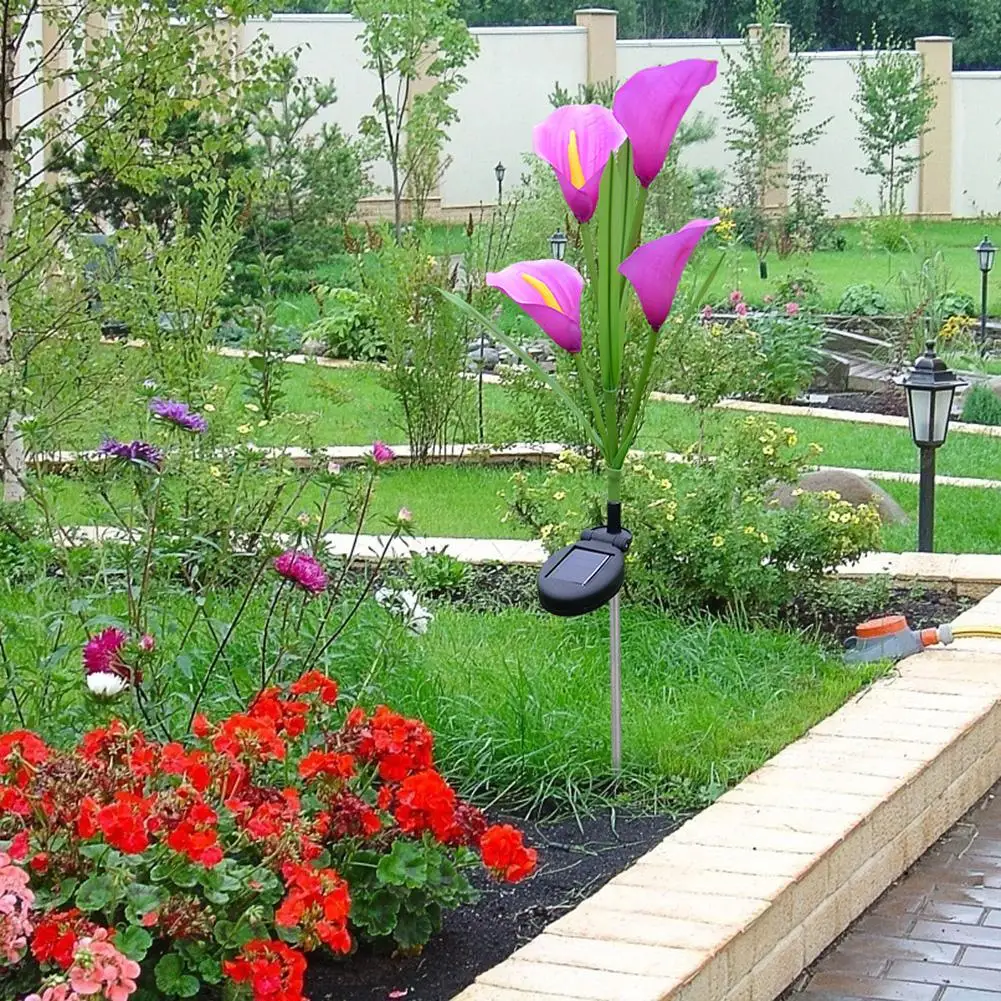 3pcs Solar 4LED Simulation Calla Lily Lawn Light Warm and Fragrant Beautiful Outdoor Garden Landscape Lamp White Purple 73cm
3pcs Solar 4LED Simulation Calla Lily Lawn Light Warm and Fragrant Beautiful Outdoor Garden Landscape Lamp White Purple 73cm
