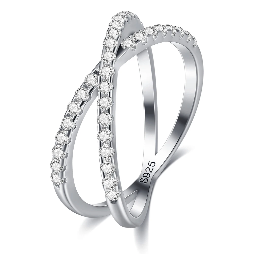925 Sterling Silver Rings For Women Double Cross Zirconia Fine Jewelry Accessories Female Cross Ring Classic Simple Best Gift
925 Sterling Silver Rings For Women Double Cross Zirconia Fine Jewelry Accessories Female Cross Ring Classic Simple Best Gift