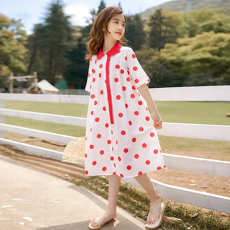 6 To 16 Years, Polka Dot Girls Cotton Mid Dress 2022 New Kids Clothes Children Summer Dresses Teen Buttons Comfortable,#6047
6 To 16 Years, Polka Dot Girls Cotton Mid Dress 2022 New Kids Clothes Children Summer Dresses Teen Buttons Comfortable,#6047