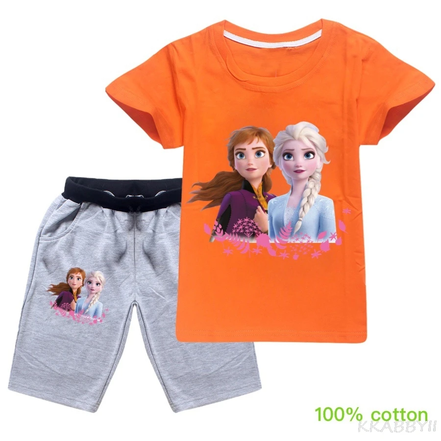 Комплект детской одежды Disney летняя футболка и шорты для мальчиков девочек
