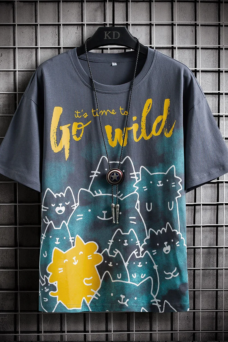 Short-sleeved T-shirt Men's Summer 2021 New Cartoon Print Clothes Loose And Thin Tide Brand Compassionate Cotton Men
Short-sleeved T-shirt Men's Summer 2021 New Cartoon Print Clothes Loose And Thin Tide Brand Compassionate Cotton Men