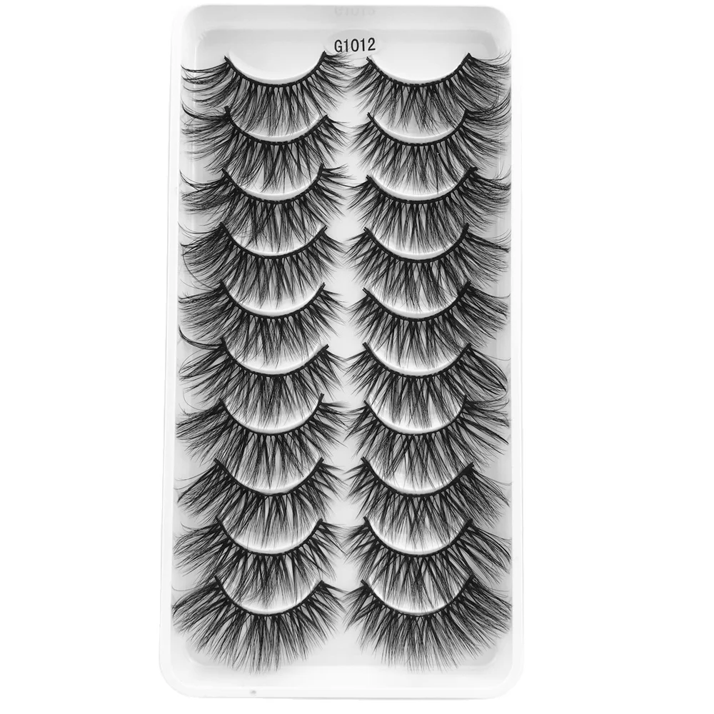 10Pairs Natural False Eyelashes 5D Mink Lahses Wispy Faux Mink Eyelashes Handmade Fake Eyelash Extension Reusable MakeupTool
10Pairs Natural False Eyelashes 5D Mink Lahses Wispy Faux Mink Eyelashes Handmade Fake Eyelash Extension Reusable MakeupTool