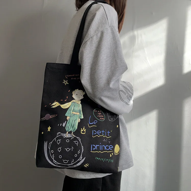 Women Canvas Shopping Bag YOUTH Cartoon Print Female Cotton Cloth Shoulder Bag Eco Handbag Tote Reusable Grocery Shopper Bags
Women Canvas Shopping Bag YOUTH Cartoon Print Female Cotton Cloth Shoulder Bag Eco Handbag Tote Reusable Grocery Shopper Bags