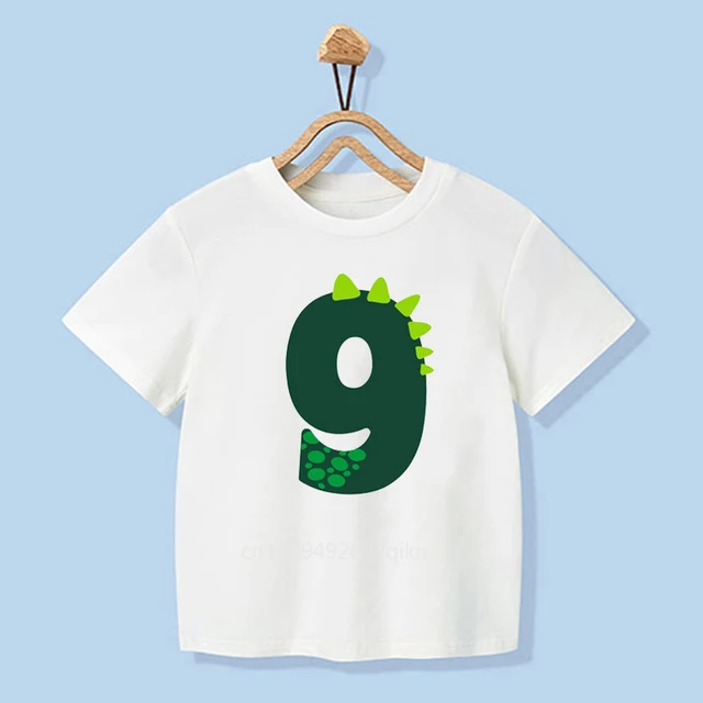 Children's clothing Number 1-9 Boys Girls Dinosaur Children's Tshirt Birthday Gift T Shirt Baby Girl Tops Kids Clothing for boys
Children's clothing Number 1-9 Boys Girls Dinosaur Children's Tshirt Birthday Gift T Shirt Baby Girl Tops Kids Clothing for boys
