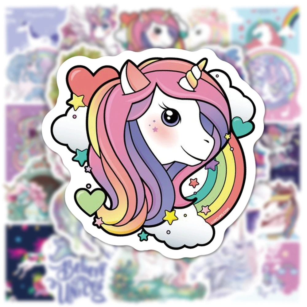 50 PCS Kawai Little Unicorn Stickers DIY Luggage Guitar Fridge Laptop Cup Colorfui Graffiti Kid Decal Children's Simple Strokes
50 PCS Kawai Little Unicorn Stickers DIY Luggage Guitar Fridge Laptop Cup Colorfui Graffiti Kid Decal Children's Simple Strokes