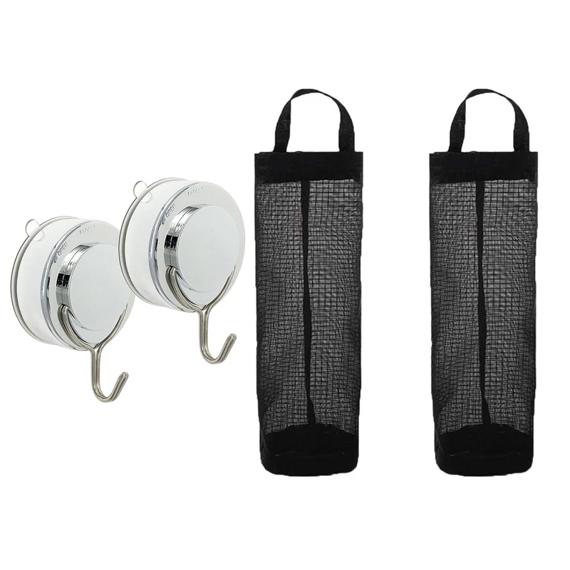 2Pcs Vacuum Stainless Steel Suction Cup Hooks With 2Pcs Plastic Bag Holder Mesh Hanging Dispensers Hanging Storage Bag
2Pcs Vacuum Stainless Steel Suction Cup Hooks With 2Pcs Plastic Bag Holder Mesh Hanging Dispensers Hanging Storage Bag