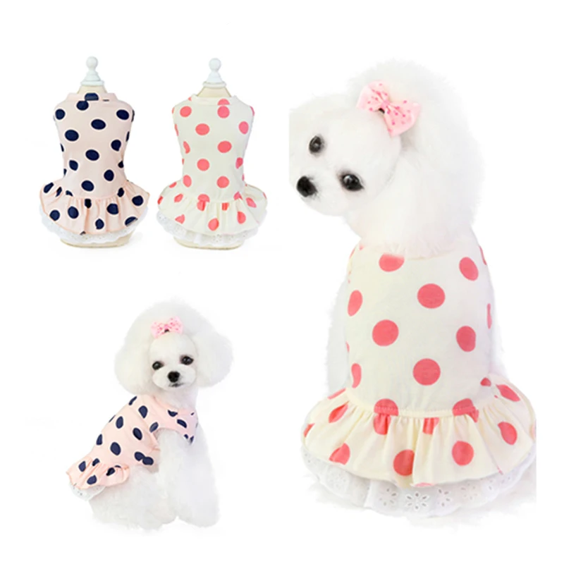 S-2XL Cute Dog Clothes Lace Wave Point Pet Supplies Pet Dress Summer Pet Dog Dresses Clothes Puppy Skirt Princess Dress 2021
S-2XL Cute Dog Clothes Lace Wave Point Pet Supplies Pet Dress Summer Pet Dog Dresses Clothes Puppy Skirt Princess Dress 2021