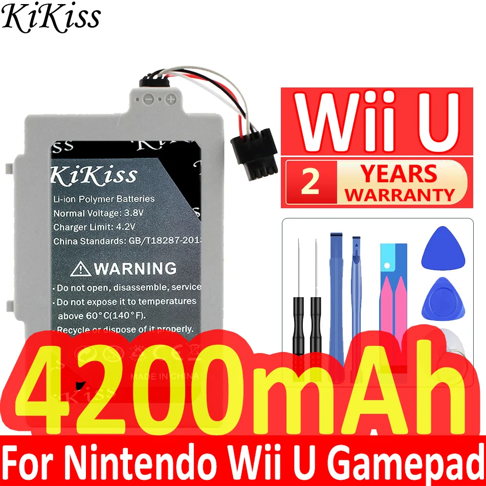 Мощный аккумулятор KiKiss 4200 мАч для Nintendo Wii U запасная часть для джойстика
Мощный аккумулятор KiKiss 4200 мАч для Nintendo Wii U запасная часть для джойстика