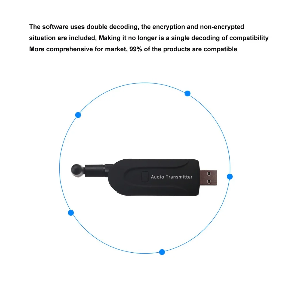 Bluetooth Transmitter 3.5mm USB Wireless Audio A2DP Stereo Adapter External Antenna for PC Laptop
Bluetooth Transmitter 3.5mm USB Wireless Audio A2DP Stereo Adapter External Antenna for PC Laptop