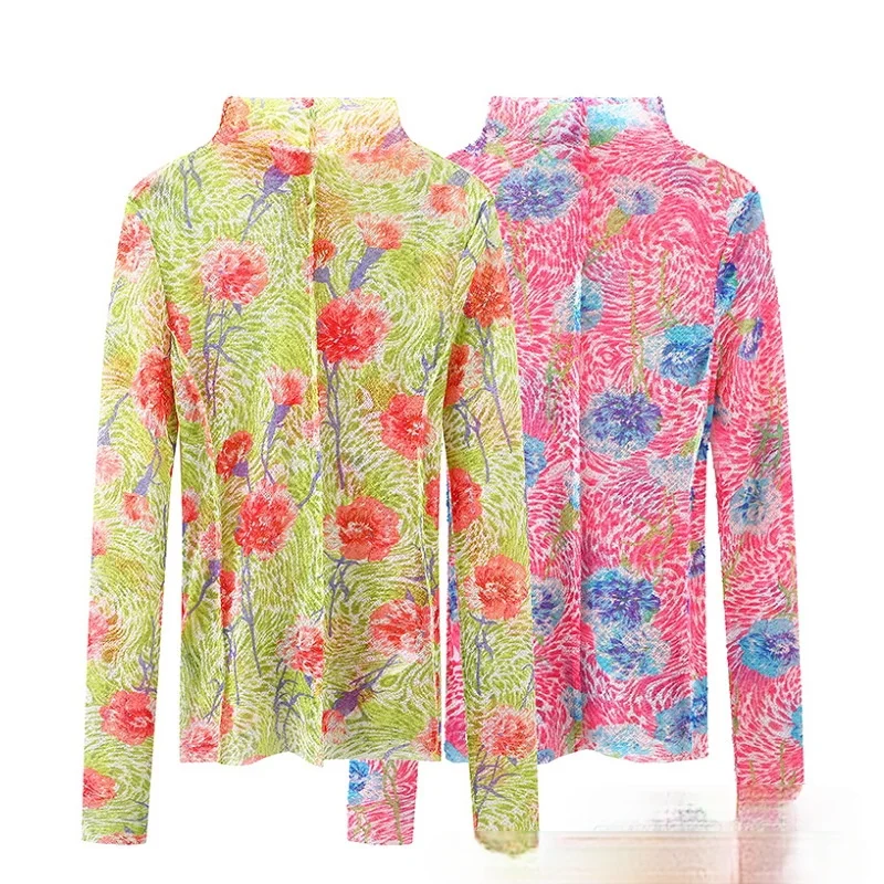 2021 Early Spring New En Lace Small Turtleneck Full of Flowers Printed Sunscreen Bottoming Shirt Long Sleeve T-shirt
2021 Early Spring New En Lace Small Turtleneck Full of Flowers Printed Sunscreen Bottoming Shirt Long Sleeve T-shirt