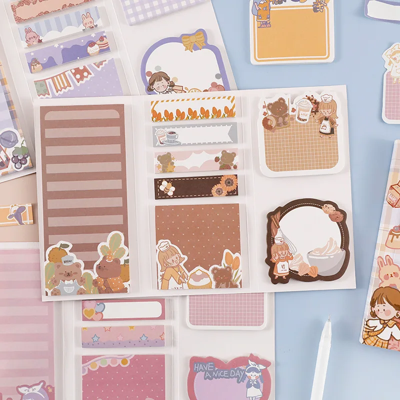 160 Sheets Cartoon Paper Planner Sticky Notes Index Bookmark Kawaii Stationery Cute Memo Pad Notepad Office Leave Message
160 Sheets Cartoon Paper Planner Sticky Notes Index Bookmark Kawaii Stationery Cute Memo Pad Notepad Office Leave Message