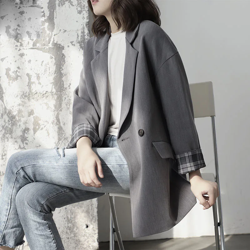 Gray Small Suit Jacket Female Spring And Autumn Tide Temperament Casual Design Sense Niche Summer
Gray Small Suit Jacket Female Spring And Autumn Tide Temperament Casual Design Sense Niche Summer