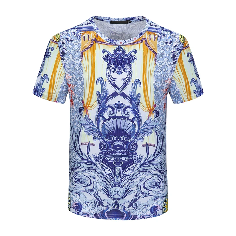 2022 spring / summer new men's T-shirt Baroque flower pattern digital printing short sleeve round neck Milan Fashion new
2022 spring / summer new men's T-shirt Baroque flower pattern digital printing short sleeve round neck Milan Fashion new
