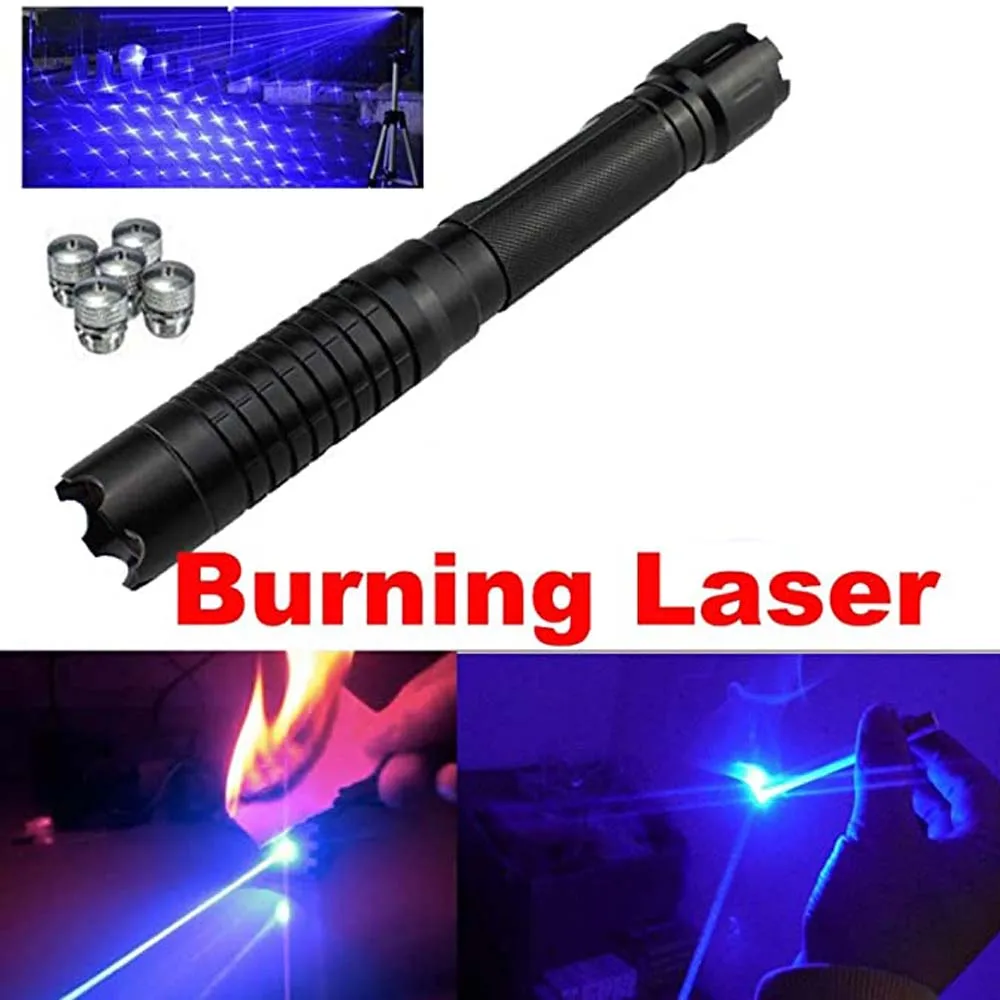 

High power Blue laser pointers Rechargeable Adjustable Focus focusable 450nm powerful Lazer sight Burning Match