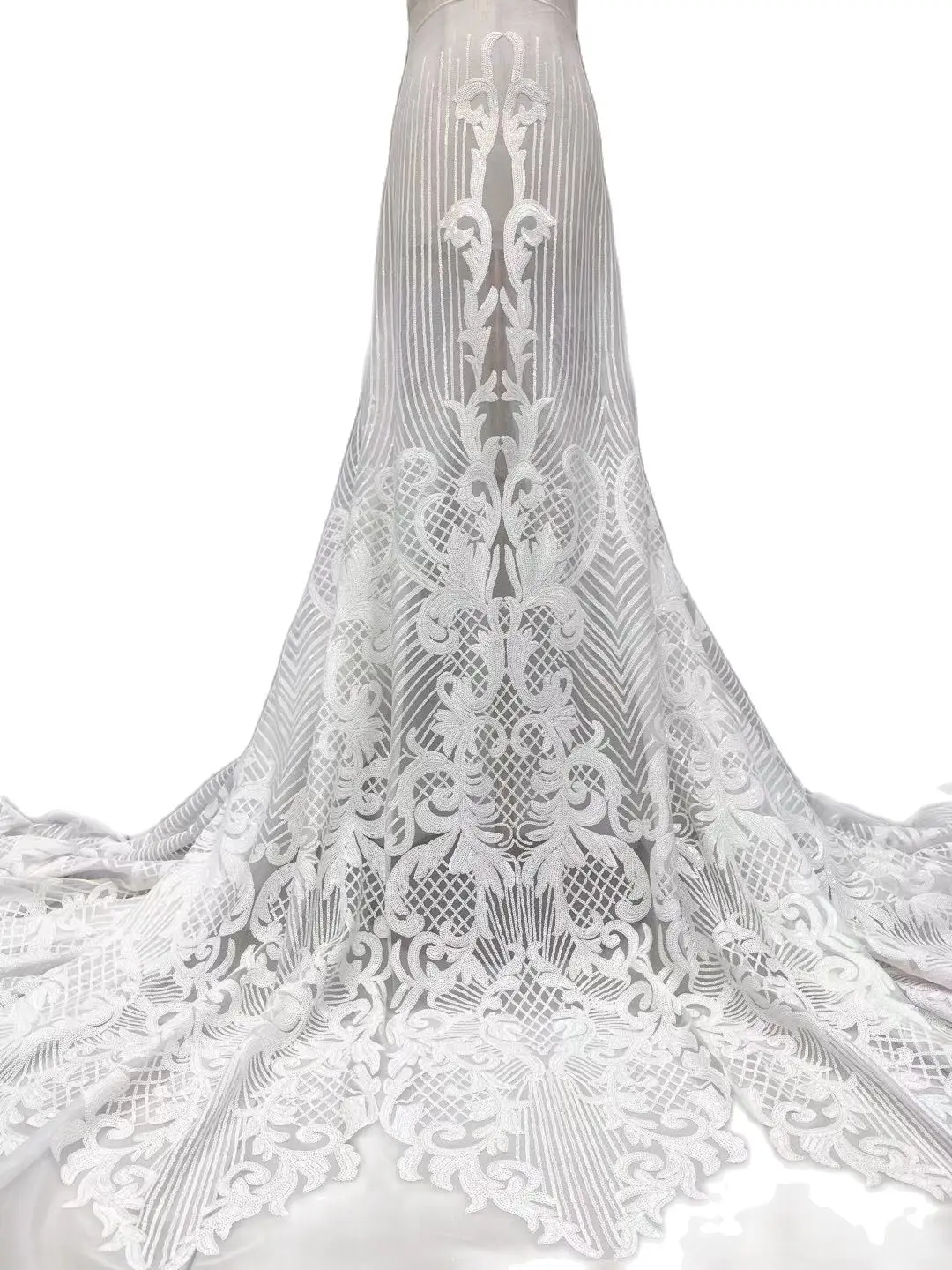 African Lace Fabric 2021 High Quality Lace Fabric for Sewing Clothes Pure White Sequins Nigerian Laces Fabric 5 Yards Net Lace
African Lace Fabric 2021 High Quality Lace Fabric for Sewing Clothes Pure White Sequins Nigerian Laces Fabric 5 Yards Net Lace