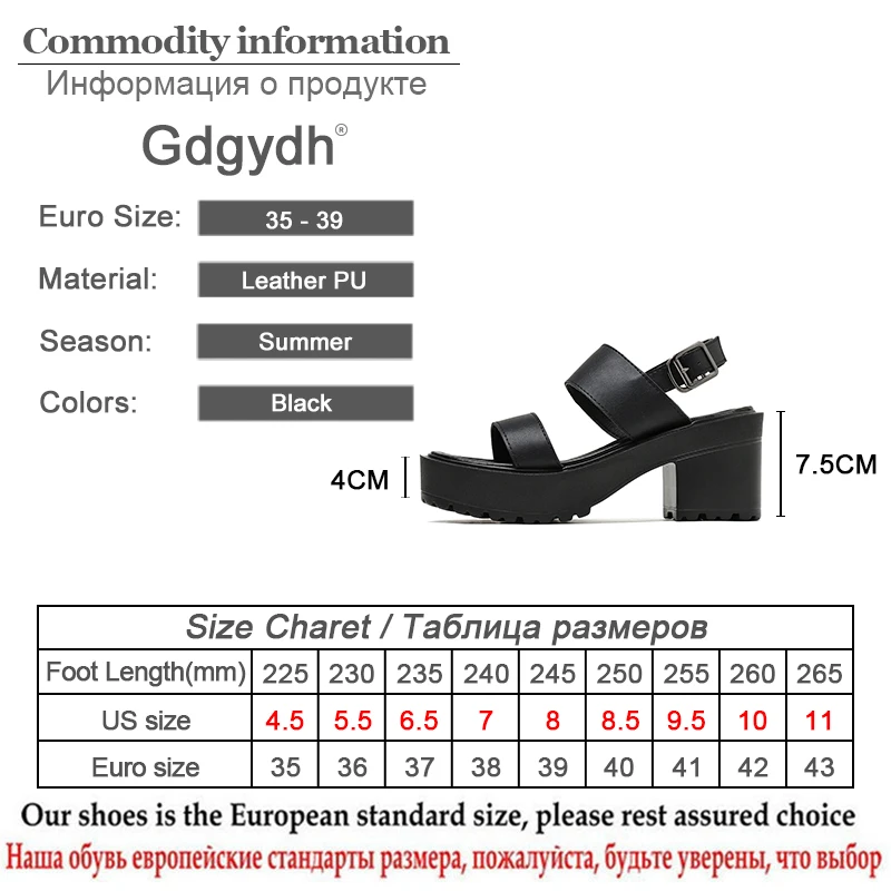 Gdgydh Buckle Comfortable Elegant Chunky Heel Platform Sandals Women Concise Ladies Summer Shoes Black Cheap and High Quality
Gdgydh Buckle Comfortable Elegant Chunky Heel Platform Sandals Women Concise Ladies Summer Shoes Black Cheap and High Quality