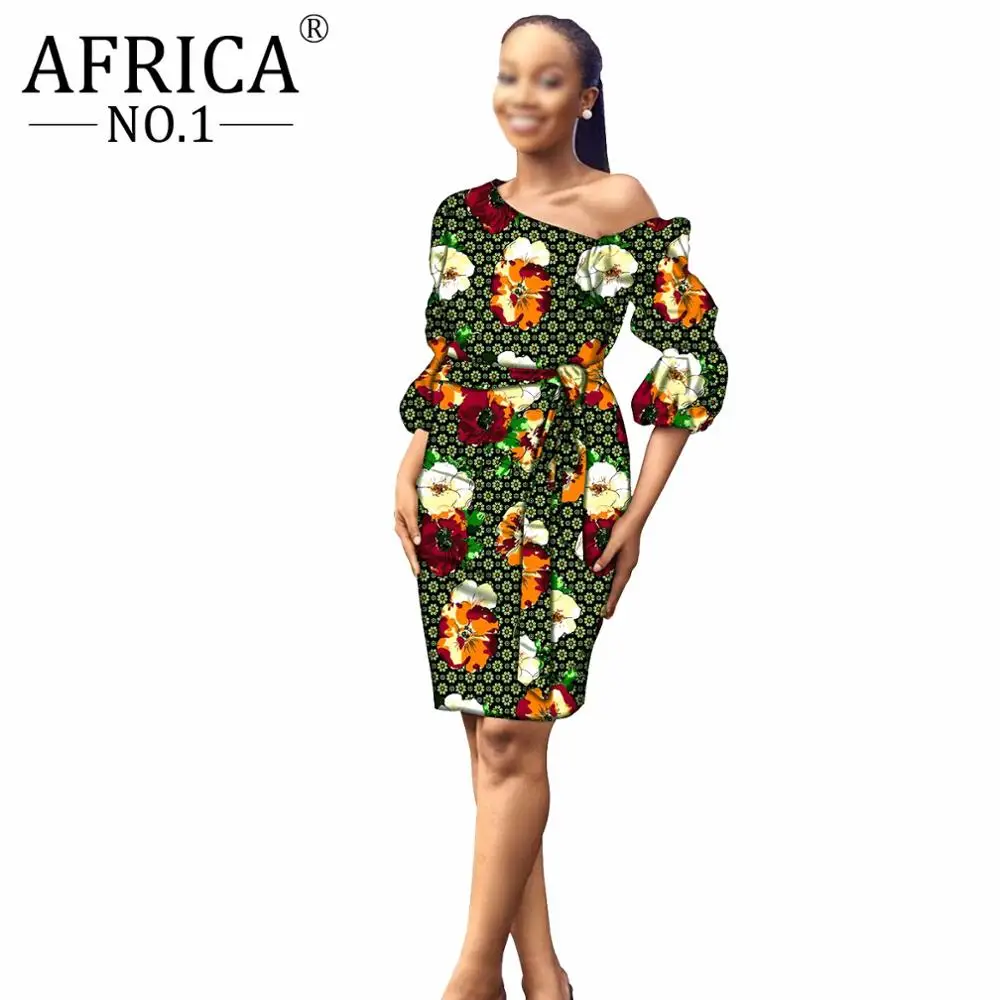 Африканский Цветочный принт, облегающие платья, женские платья в винтажном стиле с поясом платье на одно плечо для женщин халат повседневно... 
Африканский Цветочный принт, облегающие платья, женские платья в винтажном стиле с поясом платье на одно плечо для женщин халат повседневно...