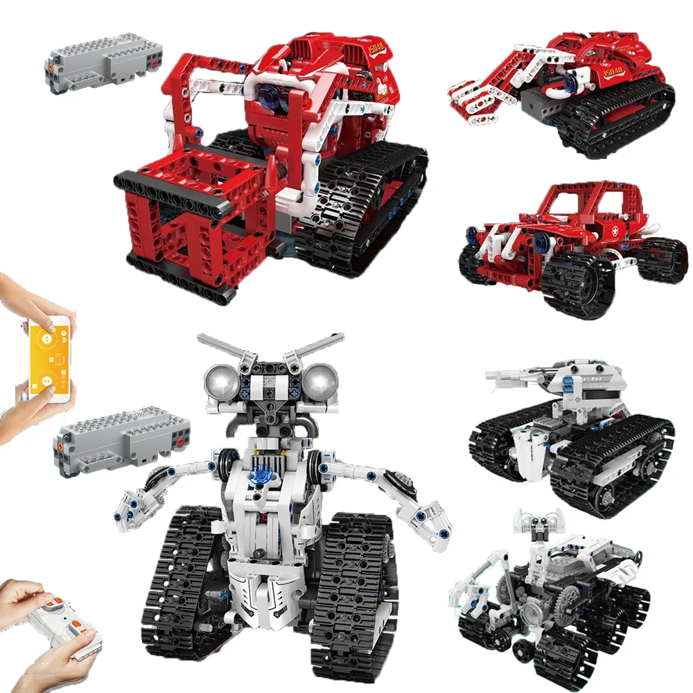 High-Tech APP RC Transbot Robot Exploration Car Building Blocks MOC 3in1 Deformable Truck Model Power Bricks Toys for Kids Gift
High-Tech APP RC Transbot Robot Exploration Car Building Blocks MOC 3in1 Deformable Truck Model Power Bricks Toys for Kids Gift