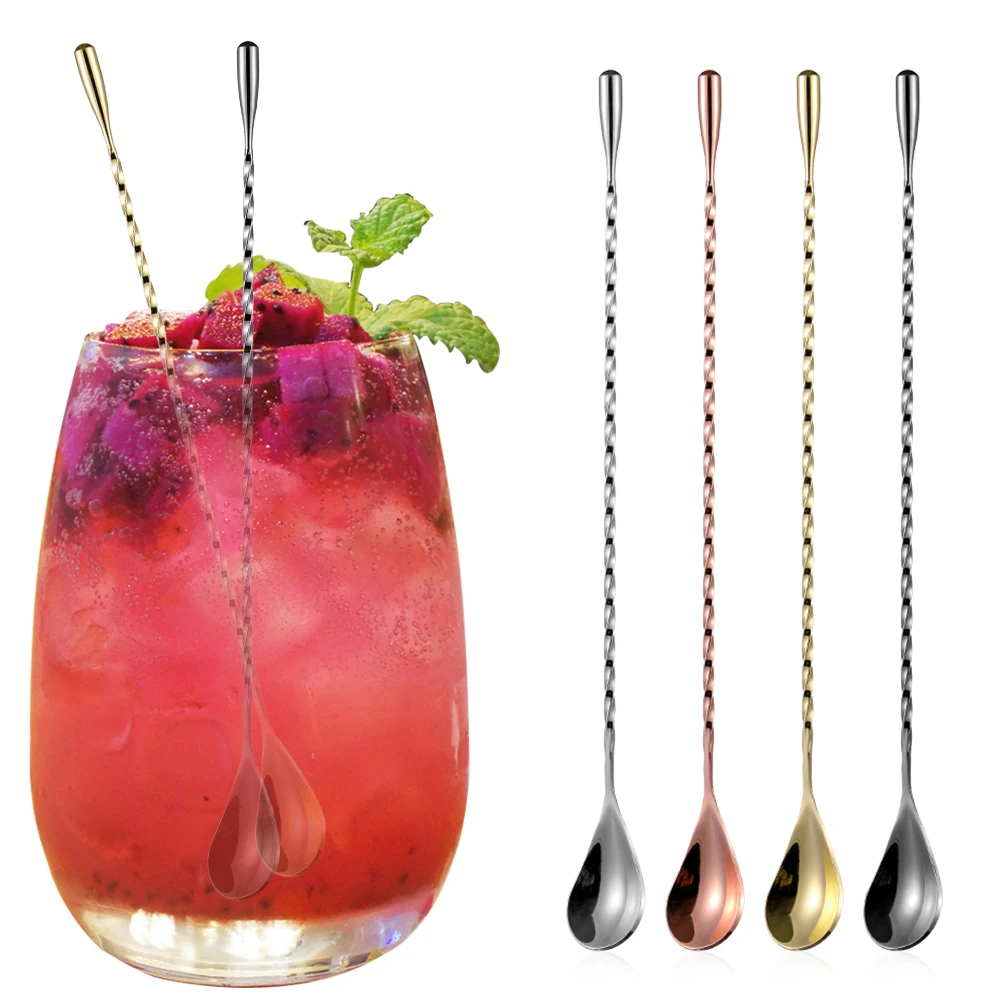 1PC Eco-Friendly Stainless Steel Cocktail Spoon Stirring Mixing Spiral Teadrop Spoon Bartender Tools Kitchen Accessories
1PC Eco-Friendly Stainless Steel Cocktail Spoon Stirring Mixing Spiral Teadrop Spoon Bartender Tools Kitchen Accessories