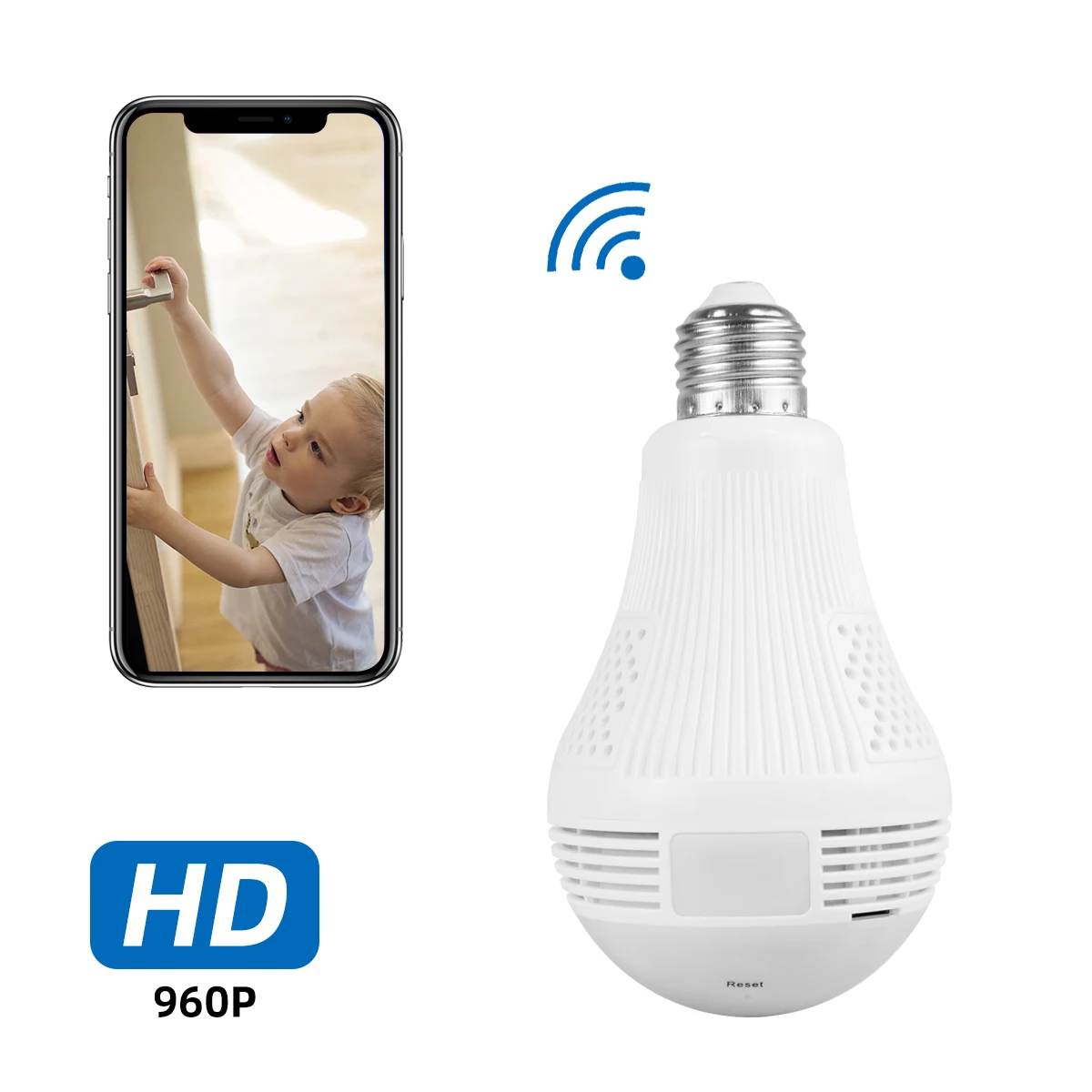 Wireless Panoramic Camera 960P HD Home Security WiFi CCTV Fisheye Bulb Lamp IP Camera Remote Monitor Surveillance LED Light Cam 
Wireless Panoramic Camera 960P HD Home Security WiFi CCTV Fisheye Bulb Lamp IP Camera Remote Monitor Surveillance LED Light Cam