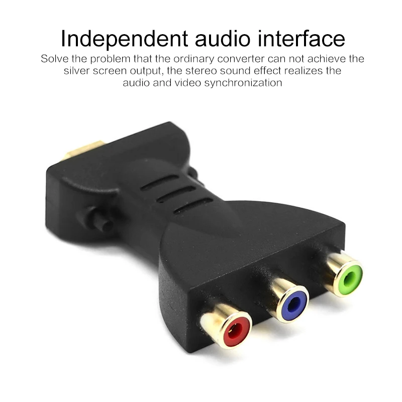 Переходник VGA/RCA 1 шт. переходник с HD-MI на 3 RCA RGB видео компонент HD P 720P HDTV DVD Jack |
