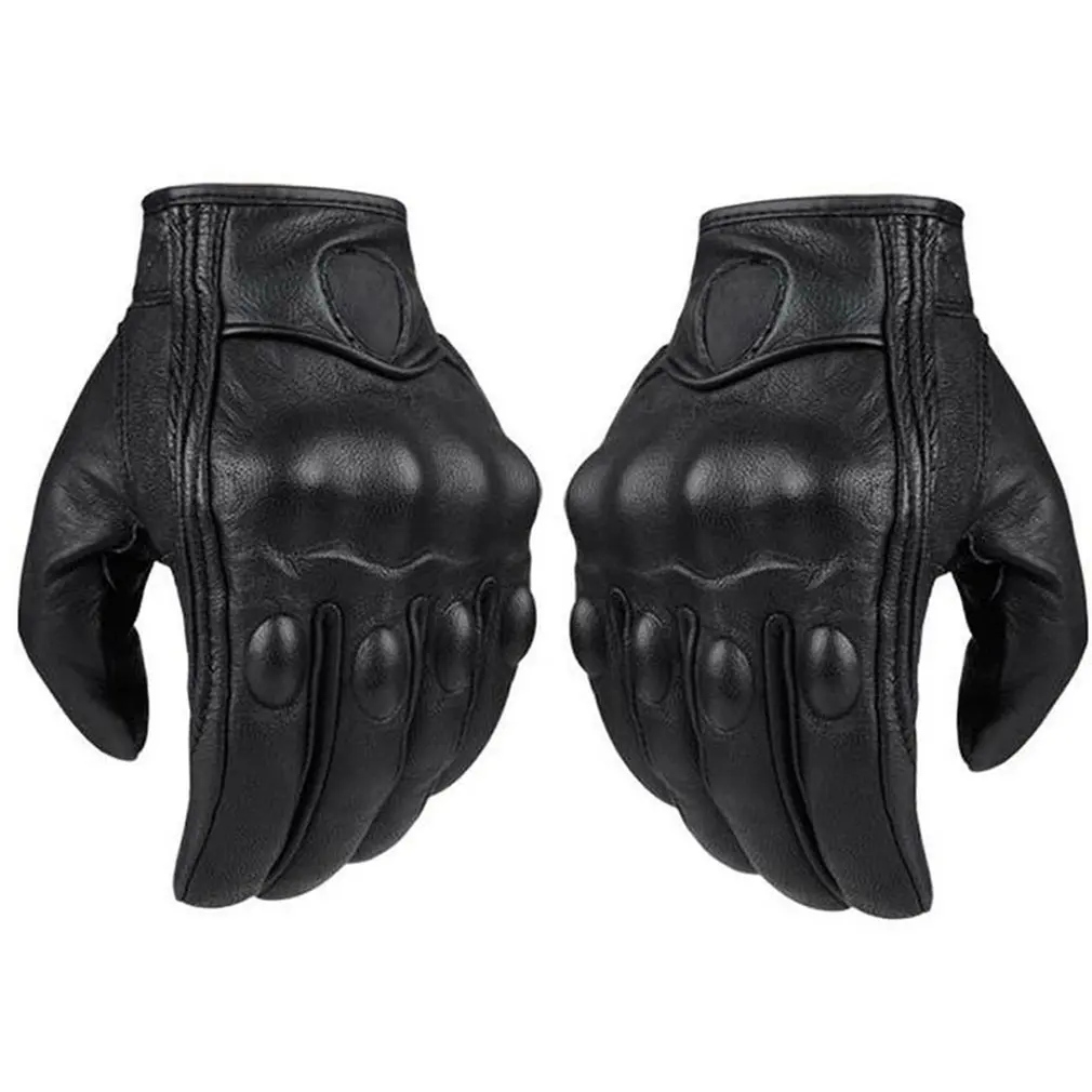 

Перчатки мужские для езды на мотоцикле, дышащие Нескользящие кожаные удобные гоночные перчатки, Нескользящие, на осень