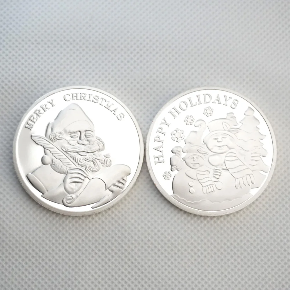 one sample Happy New Year & Merry Christmas Coin Gifts Gold Silver Souvenir Coins Free Shipping
one sample Happy New Year & Merry Christmas Coin Gifts Gold Silver Souvenir Coins Free Shipping