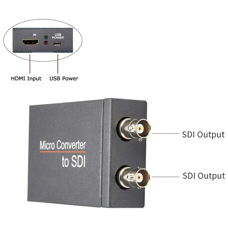 2021 New DC 5V 1080P HDMI-compatible to 2CH SDI Converter with 3G-SDI/HD-SDI Broadcast Adapter for Camera 2 Output
2021 New DC 5V 1080P HDMI-compatible to 2CH SDI Converter with 3G-SDI/HD-SDI Broadcast Adapter for Camera 2 Output