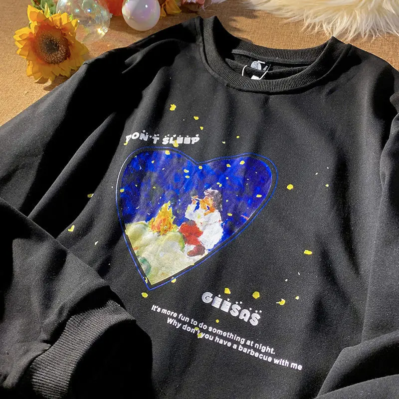 Vintage Frence Cartoon Sweatshirt Women 2021 Autumn Plus Size Hoodies O-neck Long Sleeve Tops Clothes for Teens Japanese Fashion
Vintage Frence Cartoon Sweatshirt Women 2021 Autumn Plus Size Hoodies O-neck Long Sleeve Tops Clothes for Teens Japanese Fashion