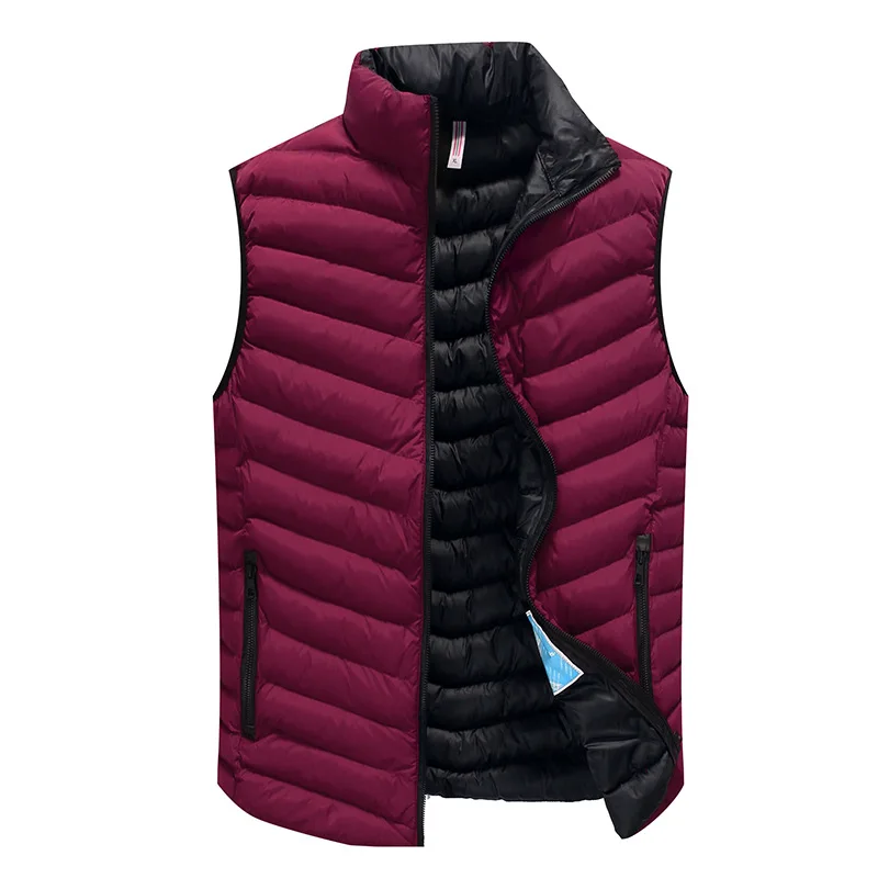 

New cotton warm down jacket men's sleeveless jacket sports vest vest simple jacket autumn and winter vest MY118