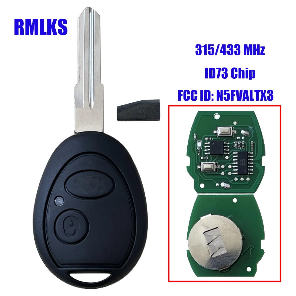 2-кнопочный смарт-ключ для автомобиля Land Rover Discovery 1999-2004 PCF7931AS Chip 315/433Mhz N5FVALTX3 Mini MG7 -