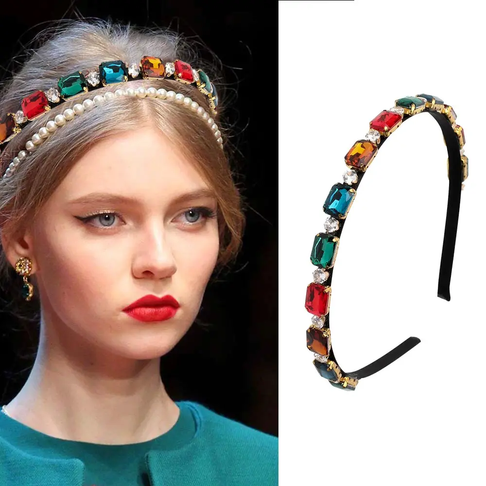 Fashion Women Hair Accessories Rhinestones Geometric Crystal Hair Bands For Women Girls Bling Vintage Elegant Wedding Headbands
Fashion Women Hair Accessories Rhinestones Geometric Crystal Hair Bands For Women Girls Bling Vintage Elegant Wedding Headbands