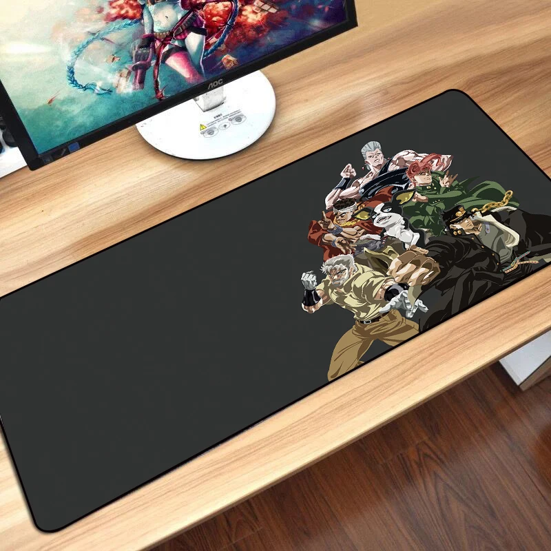80x30cm Gaming Mousepad XL Anime Computer Rubber Mouse Pad Locking Edge Keyboards Washed Desk Mat For JOJO Bizarre Adventure
80x30cm Gaming Mousepad XL Anime Computer Rubber Mouse Pad Locking Edge Keyboards Washed Desk Mat For JOJO Bizarre Adventure