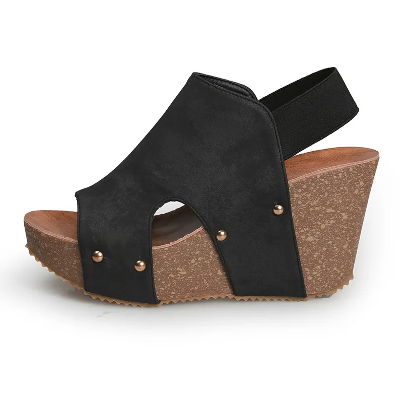 Summer Hot Trend Platform Sandals Women Gladiator Wedges Thick Sole Stretch Back Strap Lightweight Fashion Rome Shoes Ladies 
Summer Hot Trend Platform Sandals Women Gladiator Wedges Thick Sole Stretch Back Strap Lightweight Fashion Rome Shoes Ladies