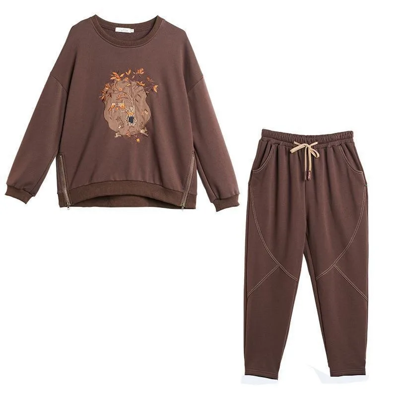 2021 Spring Autumn New Women Fashion 2 Pcs Set O-neck Printed Top + High Waisted Trousers Leisure Sport Two-piece Suit Y690
2021 Spring Autumn New Women Fashion 2 Pcs Set O-neck Printed Top + High Waisted Trousers Leisure Sport Two-piece Suit Y690