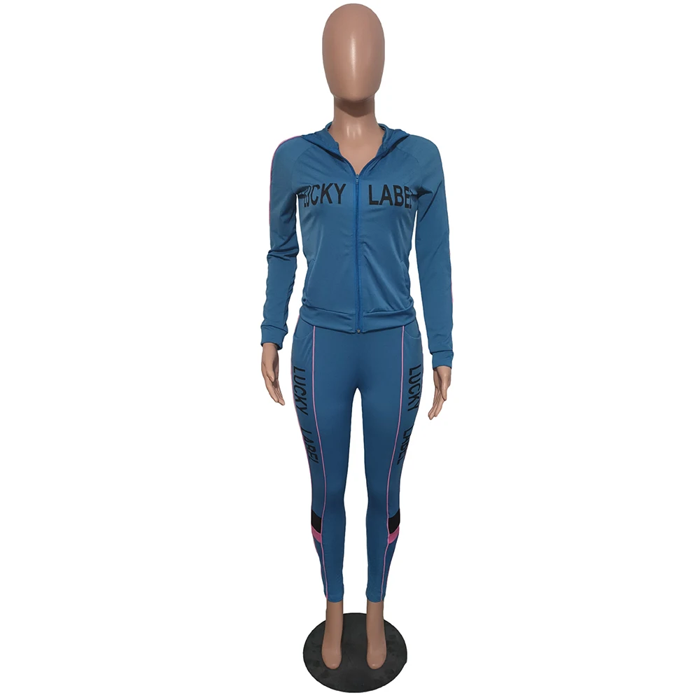 Lucky Label Print Sporty Workout Women Matching Sets Fashion Long Sleeve Hooded Jackets and Pockets Biker Pants 2 Piece Outfits
Lucky Label Print Sporty Workout Women Matching Sets Fashion Long Sleeve Hooded Jackets and Pockets Biker Pants 2 Piece Outfits
