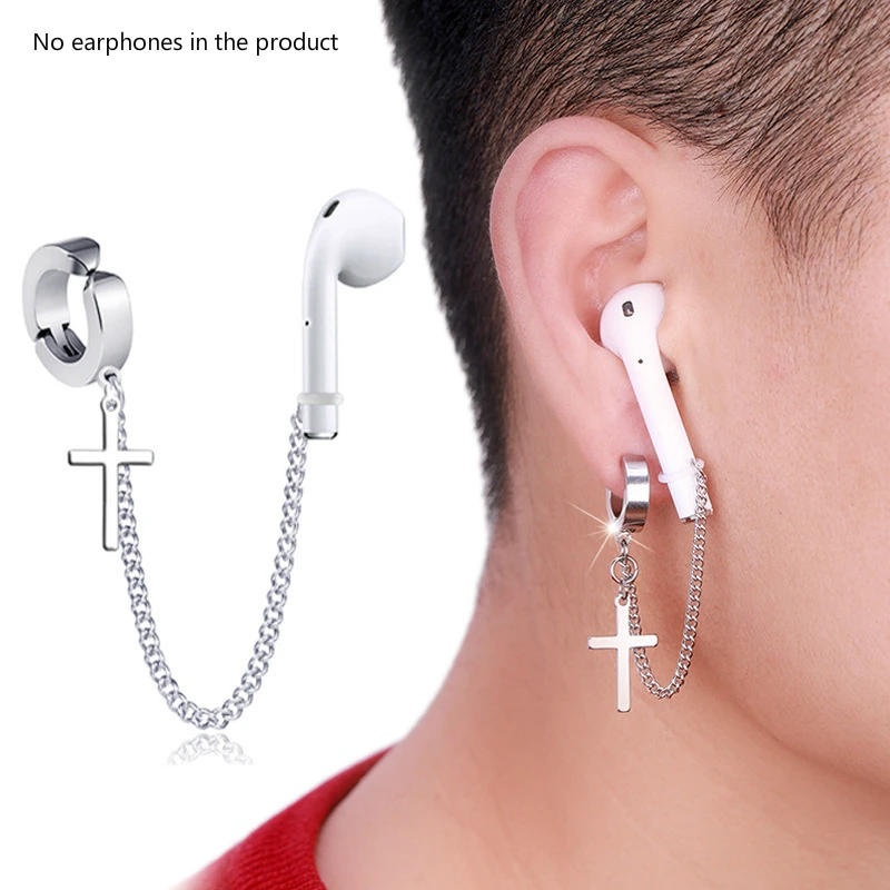 Stainless Steel Earrings 2020 Earphones Anti-drop Ear Cuff Circle Cross Dangle Punk Earrings For Men Sports Fashion Jewelry
Stainless Steel Earrings 2020 Earphones Anti-drop Ear Cuff Circle Cross Dangle Punk Earrings For Men Sports Fashion Jewelry