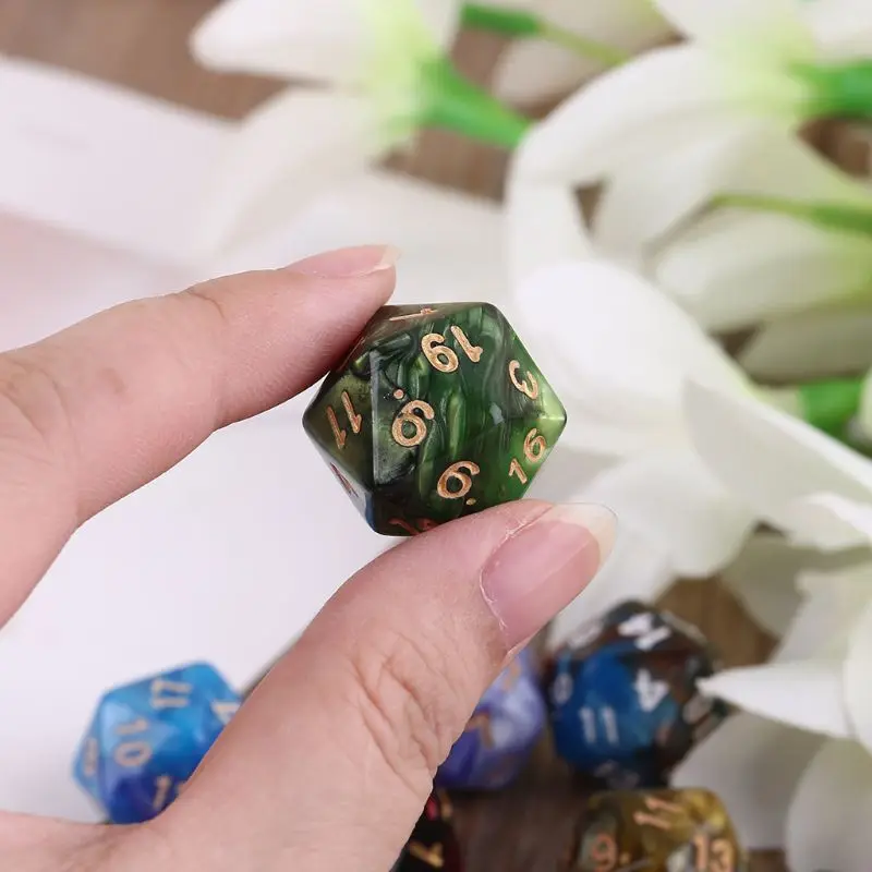 7pcs D20 Polyhedral Muti-sided Dice Numbers Dials Table Board Role Playing Game Dropshipping
7pcs D20 Polyhedral Muti-sided Dice Numbers Dials Table Board Role Playing Game Dropshipping