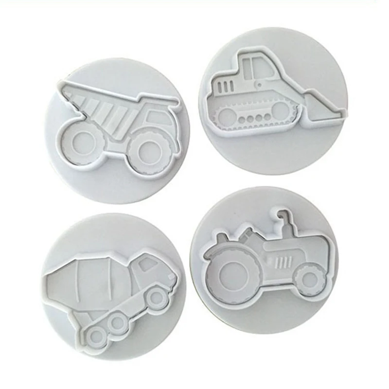 Car Silicone Mold Trucks Vehicles Theme Cake Decoration Cutters 4Pcs/lot Fondant Tractor Tire Candy Cake Molds Baking Tools
Car Silicone Mold Trucks Vehicles Theme Cake Decoration Cutters 4Pcs/lot Fondant Tractor Tire Candy Cake Molds Baking Tools