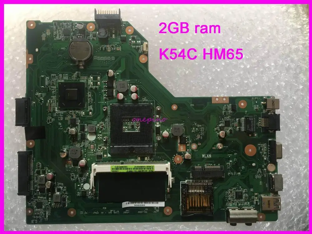 Материнская плата K54C для ноутбука ASUS X54C K54 протестирована 2G RAM PGA989 Рабочая |