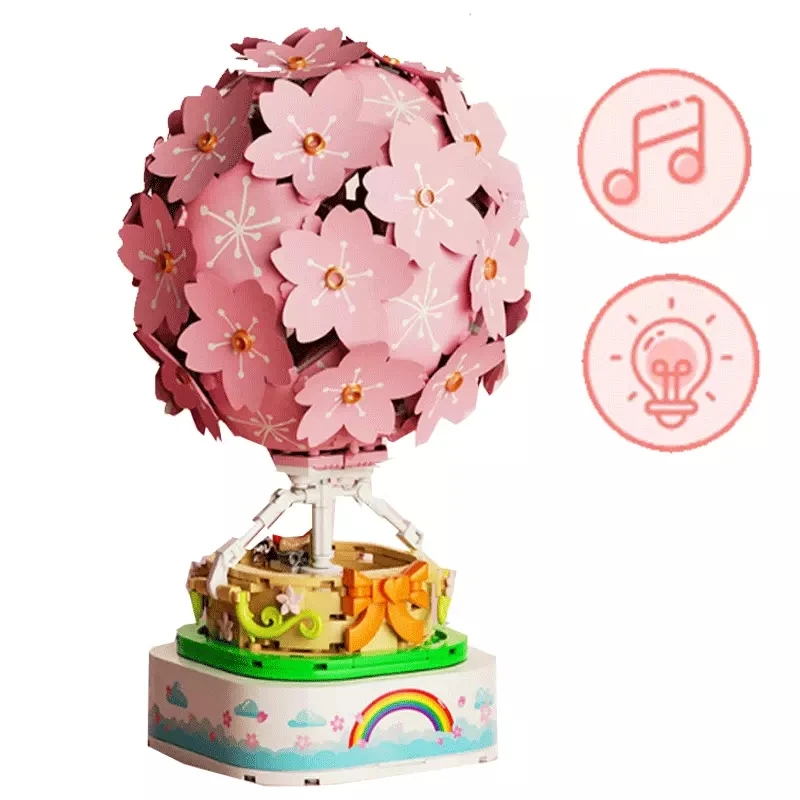 Sembo 718PCS Friend Cherry Blossoms Hot Air Balloon Shining Music Box Rotating Sakura Building Blocks Bricks Toys for Girls Gift
Sembo 718PCS Friend Cherry Blossoms Hot Air Balloon Shining Music Box Rotating Sakura Building Blocks Bricks Toys for Girls Gift